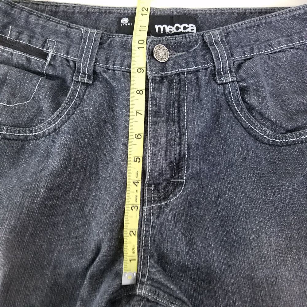 Mecca Jeans Mens 38 x 34 Black Slim Fit Straight Charcoal Denim Actual W34 x L31 - Picture 4 of 11